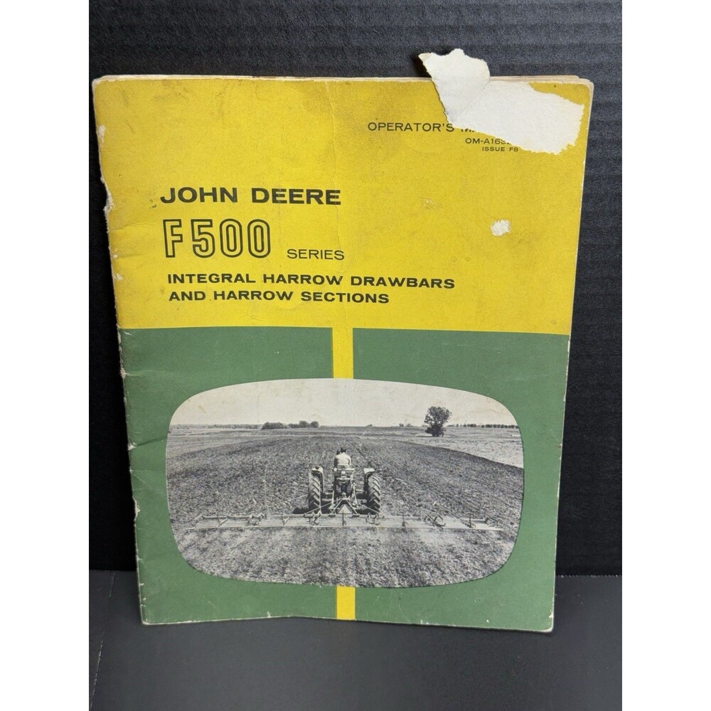 John Deere F500 Series Operators Manual Integral Harrow Drawbar Sections  F8